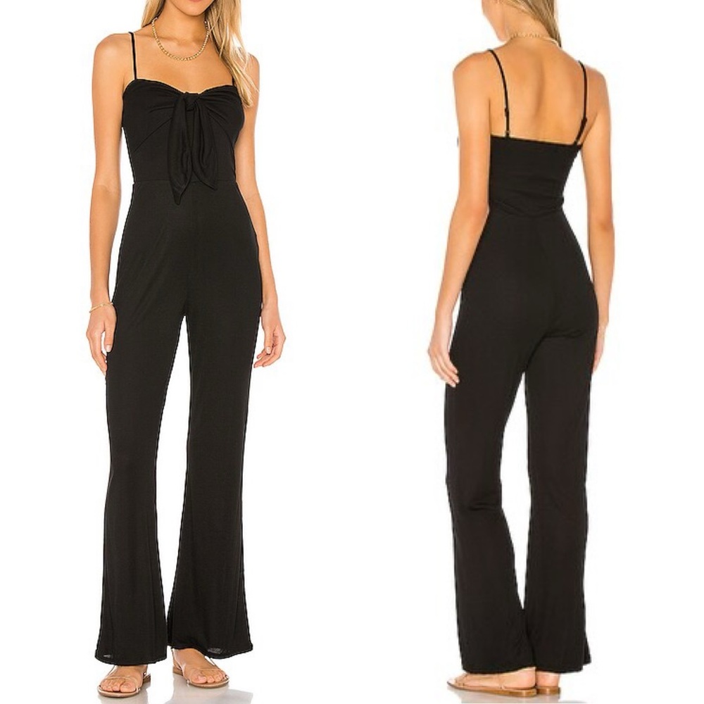 Lovers + Friends Rhea Jumpsuit Black Flare Leg